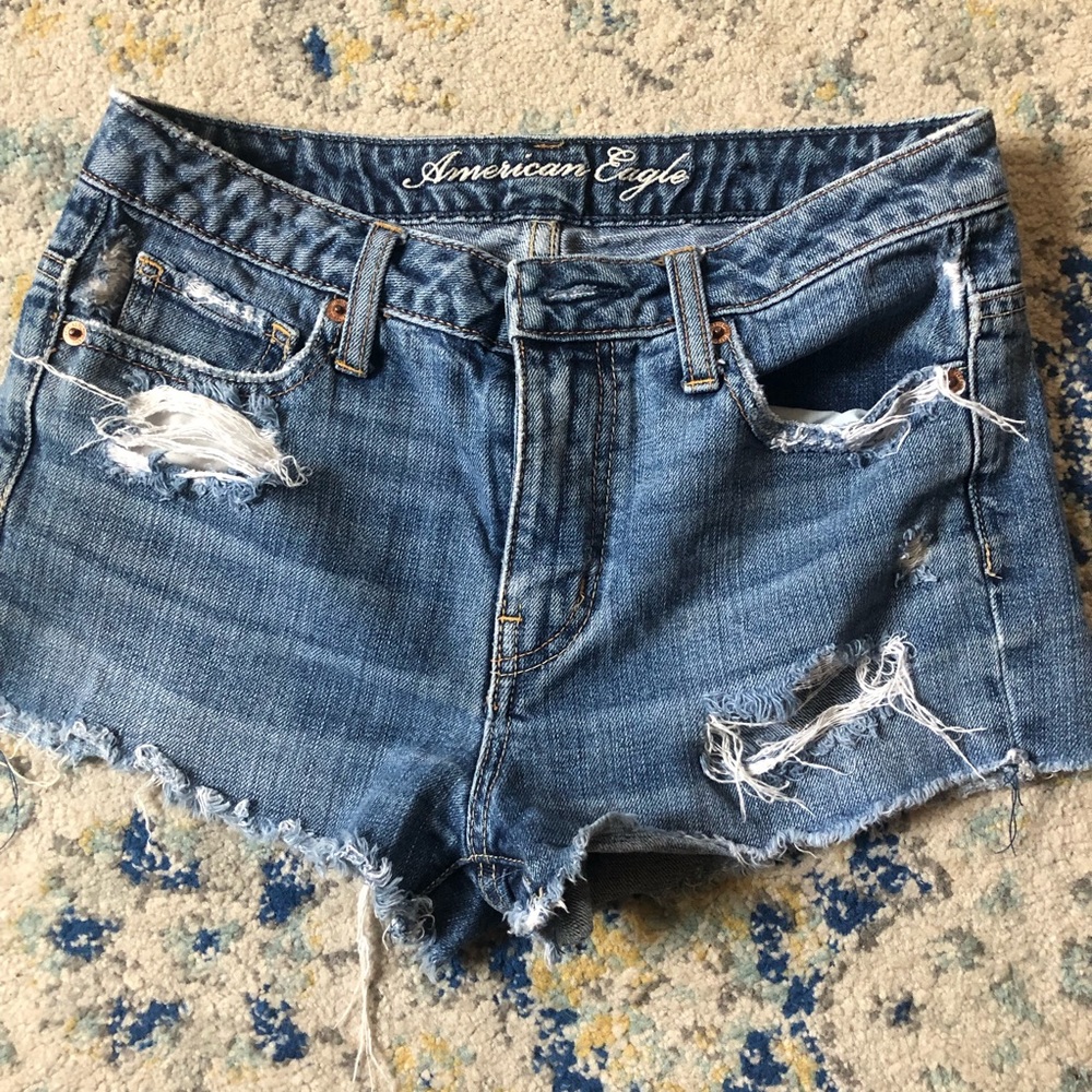 American Eagle high-rise denim shorts